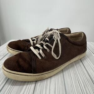 UGG Australia TOMI Brown Bomber Leather Suede Sneakers‎ 1008487, women's US-11